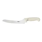 image of CAC China KSBR-91 Klinge Bread Knife, 9", Offset, Stamped, German High-Carbon Steel, White Handle