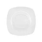 image of CAC China KSE-55 Kingsquare Square Saucer 4.5" x 4.5" x 0.75" Porcelain White Safe - 1 Dozen