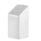 image of CAC China KSE-SS - Porcelain Salt Pepper Shaker 1.5"x1.5"x3.25" Square Super White - 1 Dozen