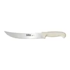 image of CAC China KSSK-101 Cimeter Steak Knife, 10" Blade, High-Carbon Steel, White Handle