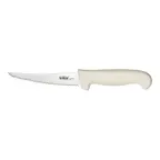 image of CAC China KSUC-50 Utility Knife, 5" Blade, Stamped, German High-Carbon Steel, White Handle