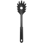 image of CAC China KUNL-FP04 Pasta Fork, 9" Nylon Plastic, Black Finish - Ideal for Spaghetti Serving