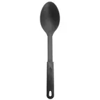 image of CAC China KUNL-SO01 Solid Serving Spoon – Nylon, Black, 9" Length, Heat‑Resistant