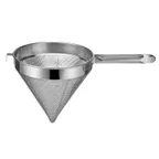 image of CAC China KUSC-12C Cap Strainer, 12" Diameter Coarse Mesh Stainless Steel Kitchen Strainer