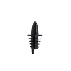 image of CAC China LQPR-P2BK Free Flow Liquor Pourer, Plastic, Black, With Collar, Sold Per Dozen