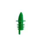 image of CAC China LQPR-P2GN Free Flow Liquor Pourer, Plastic, Green, With Collar, Sold per Dozen