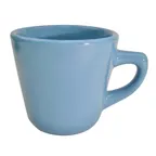 image of CAC China LV-1-LBU Las Vegas Coffee Cup 7.5 oz 3¼" Dia x 3" H Light Blue Stoneware Safe - 1 Dozen
