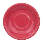image of CAC China LV-2-R Round Saucer, 6" Dia x 1" H, Red Stoneware Ceramic, Dishwasher Safe - 1 Dozen