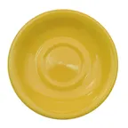 image of CAC China LV-2-Y Las Vegas Saucer, 6" Dia x 1" H, Yellow Ceramic, Microwave Safe - 1 Dozen