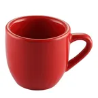image of CAC China LV-35-R After Dinner Cup, 3.5 oz 2.5" Dia x 2.5" H Stoneware Red, Dishwasher Safe - 1 Dozen