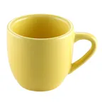 image of CAC China LV-35-Y Las Vegas Cup, Tall 3½ oz 2½" Dia x 2½" H Yellow Dishwasher Safe - 1 Dozen