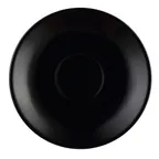 image of CAC China LV-36-BLK - Dinner Round Saucer, 4.5" x 0.75" Black Ceramic, Dishwasher Safe - 1 Dozen