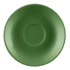 image of CAC China LV-36-G After‑Dinner Saucer, 4.5" Dia x 0.75" H, Green Stoneware, Dishwasher - 1 Dozen