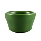 image of CAC China LV-4-G - 7.25 oz Bouillon Cup, 4" Dia x 2.5" H, Green Ceramic, Dishwasher Safe - 1 Dozen