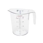 image of CAC China MCBK-100 Measuring Cup, 1 Quart (1000 mL) Polycarbonate, Thumb‑Grip, NSF Certified