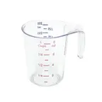 image of CAC China MCBK-25 Measuring Cup, 1 Cup/250mL, Polycarbonate, Dual Color Gradations