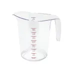 image of CAC China MCBK-400 Measuring Cup, 4 Qt./4000 mL, Polycarbonate, Dual Color Graduation, Molded Handle