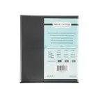 image of CAC China MCC1-11BK Menu Cover - 1-Panel Letter Size 8"5 x 11" Faux Leather Black Booklet