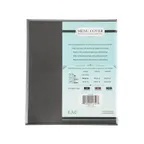 image of CAC China MCC1-11GY Menu Cover, 1-Panel Letter Size 8½" x 11", Faux Leather Gray Booklet Style