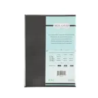 image of CAC China MCC1-14GY Menu Cover - 8-1/2" x 14" Legal Size Faux Leather Gray Booklet Style