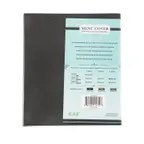 image of CAC China MCC4-11BK Menu Cover - 4‑Panel Letter Size 8"5 x 11" Faux Leather Black Booklet
