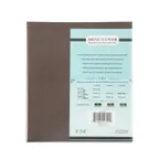 image of CAC China MCC4-11BN Menu Cover - 4-Panel Letter Size 8-1/2" x 11" Faux Leather Brown Booklet Style