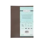 image of CAC China MCC4-14BN Menu Cover - 4‑Panel Legal Size 8‑1/2" x 14" Faux Leather Brown Booklet Style