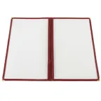 image of CAC China MCP2-914BY Menu Cover - 2-Pocket Booklet, 8-1/2" x 14", Double-Sided View, Corners, Trim