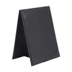 image of CAC China MCT2-75BK - Menu Tent Cover, 5" x 7" Black Faux Leather, 2‑Panel Insert