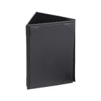 image of CAC China MCT3-75BK Menu Tent Cover, 2‑Panel 5" x 7" Insert, Faux Leather Black, Leather‑Like Material
