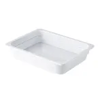 image of CAC China MLBF-102-W Melamine Buffet Pan, 1/2 Size, 2-1/2" Deep, White