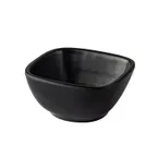 image of CAC China MLSD-Q3-MK Square Melamine Sauce Dish, 1 oz, 2.75" x 2.75" x 1.38" Matte Black - 1 Dozen