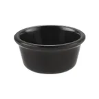 image of CAC China MRKF-6-BLK - 6 oz Plastic Ramekin, 3‑8" Dia, Melamine Black, Dishwasher Safe - 1 Dozen