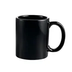 image of CAC China MUG-10-BLK - 10 oz Ceramic Mug, 3½" Dia x 3¾" H, Black, Microwave Safe - 1 Dozen