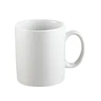 image of CAC China MUG-C12 - 12 oz White Porcelain Mug, 3" Dia x 3½" H, Oven Microwave Safe - 1 Dozen