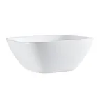 image of CAC China MX-SQ13 - Square 4-Quart White Porcelain Bowl, 13½"×13½"×5" Dishwasher Oven Microwave Safe
