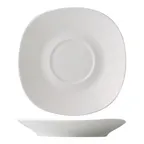 image of CAC China NGA-2 Square Saucer 5.75" x 5.75" x 0.75" Bone White Porcelain Vitrified - 1 Dozen
