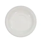 image of CAC China NRC-2 - 5.5" Diameter Round Stoneware Saucer, American White, Dishwasher Safe - 1 Dozen
