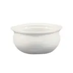 image of CAC China OC-12-P - Soup Crock Bowl, 12 oz (5" Dia x 2-3/8" H), Porcelain, Dishwasher Safe - 1 Dozen