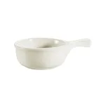 image of CAC China OC-15-W - 15 oz Onion Soup Crock, 7½"L x 5"W x 2¼"H, Stoneware, Safe - 1 Dozen