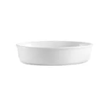 image of CAC China ODP-10 - Oval Porcelain Baking Platter 13" x 9" x 2", 80 oz, White, Oven Safe - 1 Dozen