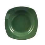 image of CAC China P-88-G Pasta Bowl, 22 oz (11.5"×11.5"×2"), Green Stoneware, Dishwasher Safe - 1 Dozen