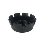 image of CAC China PAST-4K - Round Ashtray, 4" Dia x 1-3/4" H, Black Melamine, Break Heat Resistant - 1 Dozen
