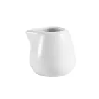 image of CAC China PC-201 Creamer Pitcher, 1-1/2 Oz 1-3/4" Dia x 1-3/4" H, Porcelain, Safe - 1 Dozen