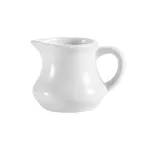 image of CAC China PC-4 Creamer Pitcher, 4‑5 oz Super White Porcelain, Handle, Dishwasher Safe - 1 Dozen
