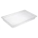 image of CAC China PCFP-F2 Full-Size Polycarbonate Food Pan, 2-1/2" Deep, Clear, Non-Stick Interior