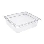 image of CAC China PCFP-H4 Half-Size 4" Deep Polycarbonate Food Pan, Clear, Non-Stick Interior