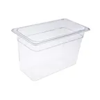 image of CAC China PCFP-T8 Polycarbonate Food Pan, 1/3-Size, 8" Deep, Clear, Non-Stick