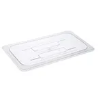 image of CAC China PCSD-TC Polycarbonate Food Pan Cover, 1/3-Size, Clear, Shatter & Scratch Resistant