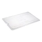 image of CAC China PCSL-FC Full Polycarbonate Food Pan Cover, Spoon-Notched, Impact Resistant, NSF Certified